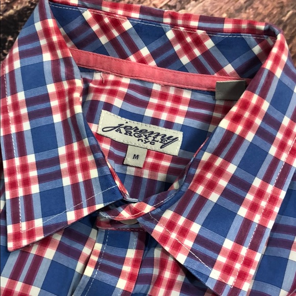 Jeremy argyle button down shirt red white blue - Picture 5 of 8